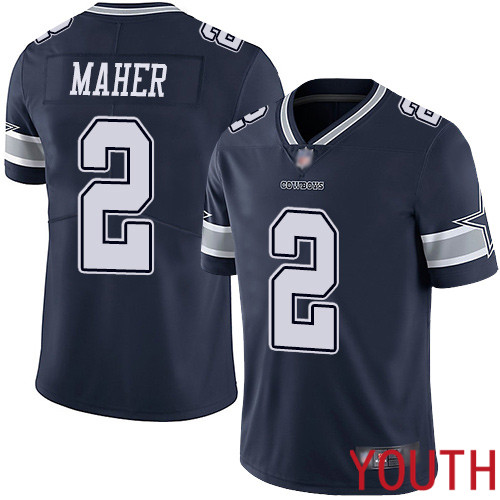 Youth Dallas Cowboys Limited Navy Blue Brett Maher Home #2 Vapor Untouchable NFL Jersey